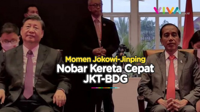 Xi Jinping-Jokowi Nobar Uji Coba Kereta Cepat JKT-BDG
