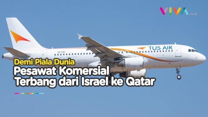 Pesawat Komersial Terbang Langsung dari Israel ke Qatar