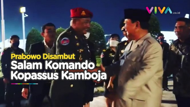 Gemuruh Salam Komando Sambut Prabowo di Kamboja