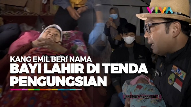Ridwan Kamil Namai Bayi Lahir di Pengungsian Gempa Cianjur