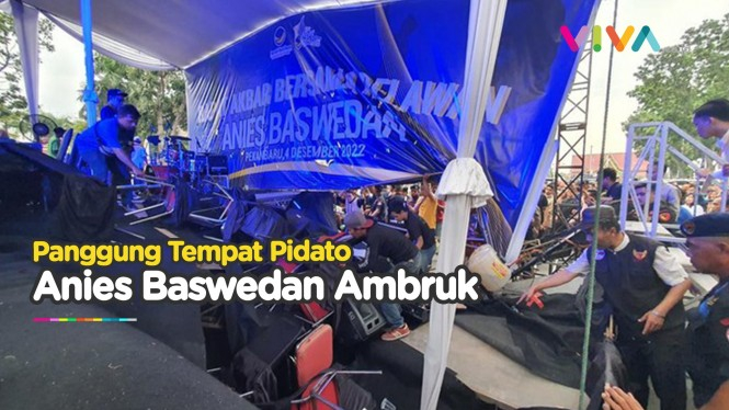 Waduh, Panggung Anies Baswedan Roboh di Pekanbaru