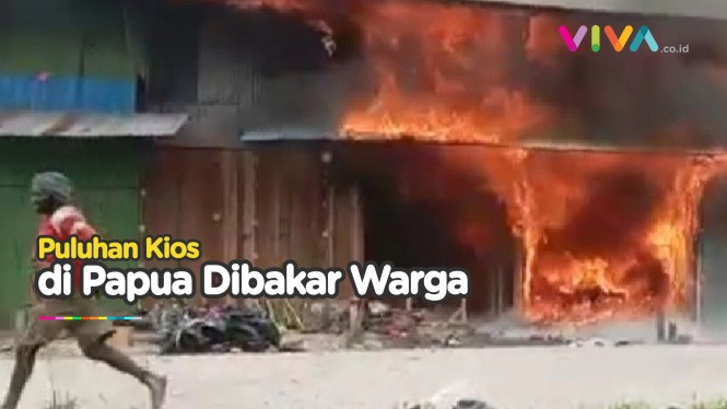 Gegara Gatal! Puluhan Kios di Papua Hangus Terbakar