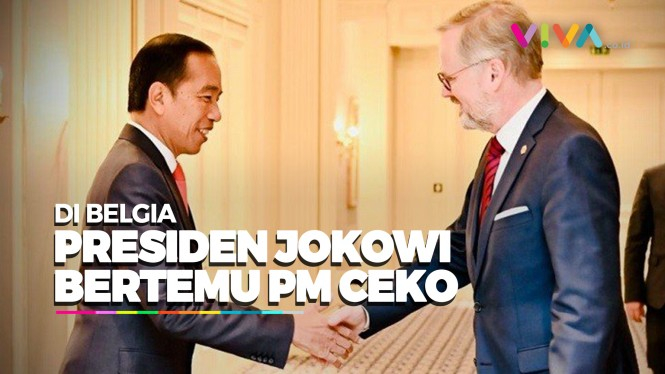 Pertemuan Jokowi Bercengkrama dengan PM Ceko