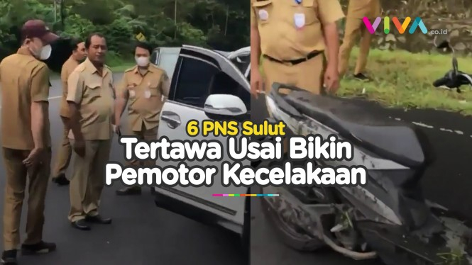 Aksi PNS Sulut, Ugal-ugalan Bikin Pemotor Kecelakaan