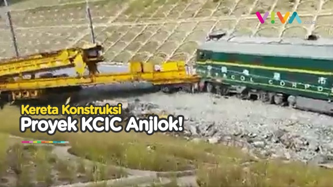 Kereta Konstruksi Proyek KCIC Terhempas, Tumbalkan Nyawa