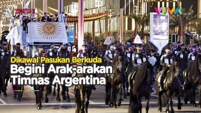 Parade Timnas Argentina Dikawal Pasukan Berkuda Qatar