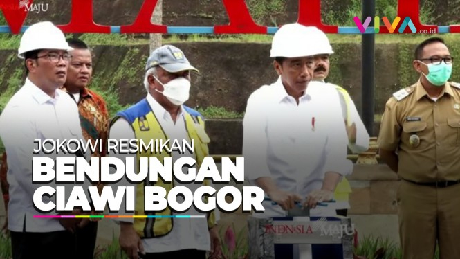 Bareng PJ Gubernur DKI, Jokowi Resmikan Bendungan Sukamahi