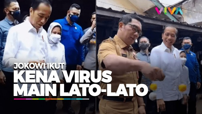 Jokowi Main Lato-lato Bersama Anak Kecil di Pasar Subang