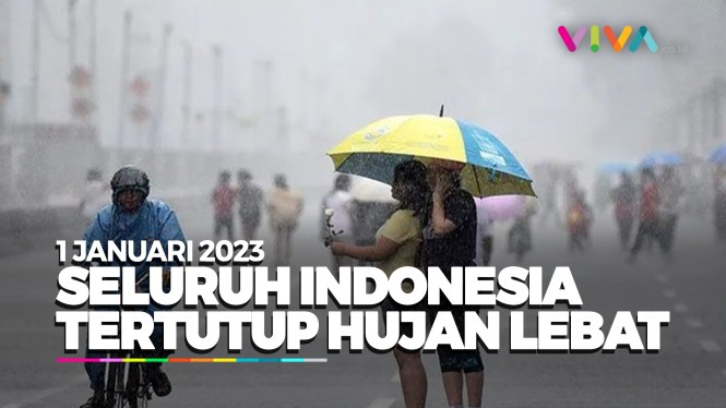 1 Januari 2023 Seluruh Peta Indonesia Ditutup Hujan Ekstrem