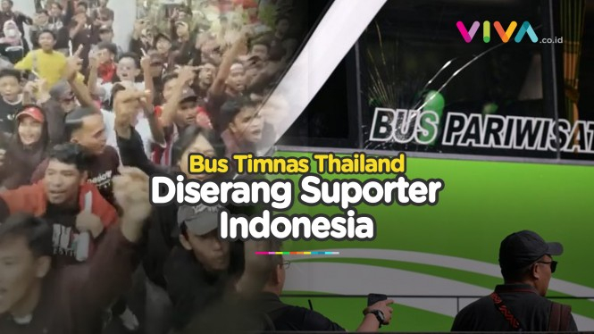 BIKIN MALU! Suporter Indonesia Serang Bus TImnas Thailand