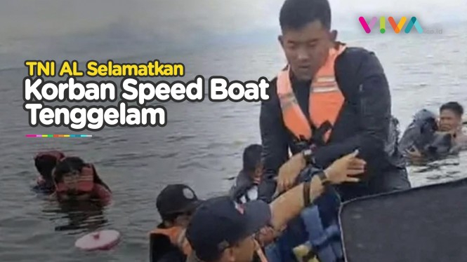 Prajurit TNI AL Evakuasi Puluhan Korban Speed Boat Tenggelam