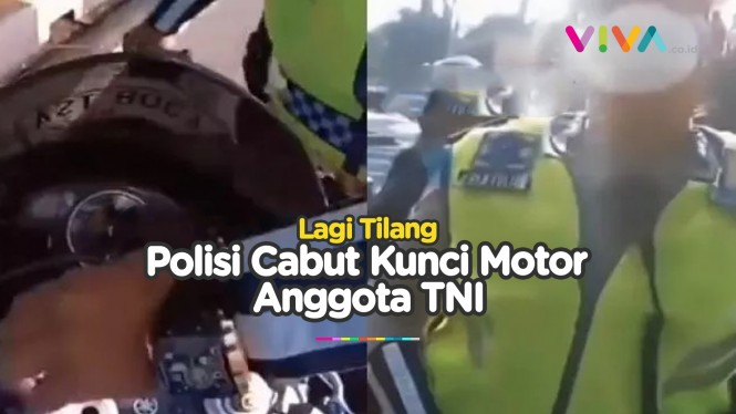 Polisi Asal Cabut Kunci saat Tilang, Ternyata Pemotornya TNI