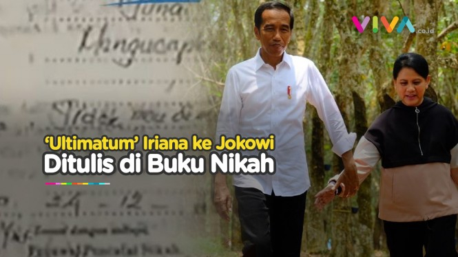 Isi 'Ultimatum' Serius Iriana kepada Jokowi di Buku Nikah