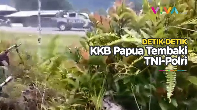 Letusan Peluru Teroris KKB Tembaki TNI-Polri di Oksibil