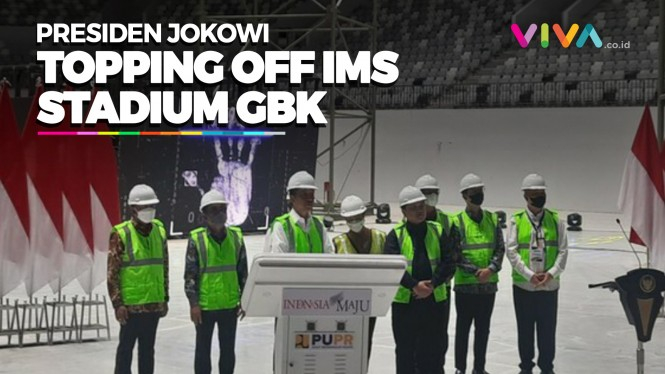TOK! Jokowi Resmikan Tutup Atap IMS GBK Jakarta