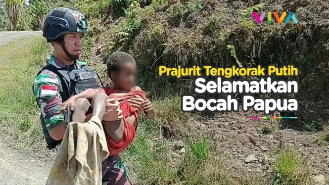 Prajurit Tengkorak Putih TNI Selamatkan Bocah di Sarang OPM