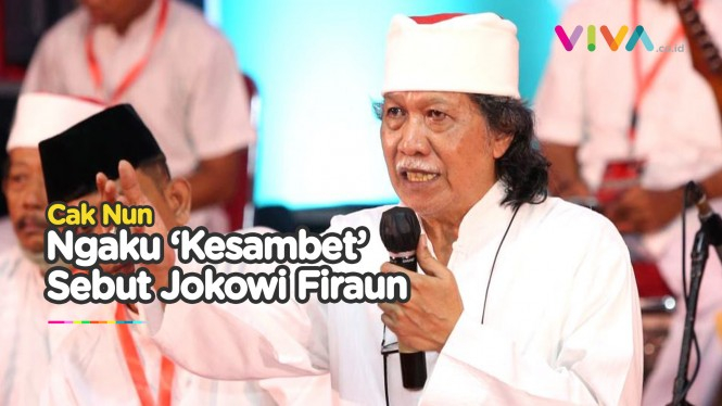 Cak Nun Ngaku Kesurupan Jin Sebut Jokowi Mirip Firaun