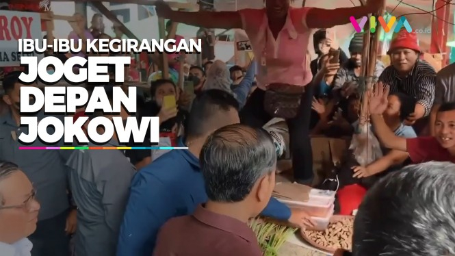 HEBOH! Ibu-ibu Joget Usai Dapat Hadiah dari Jokowi