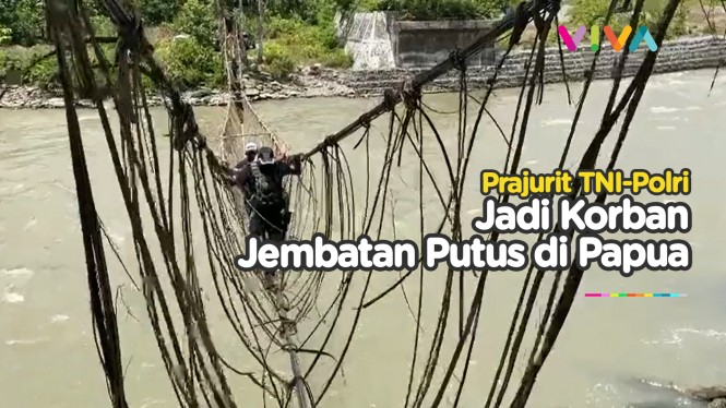 Detik-detik Jembatan Putus, Prajurit TNI-Polri Ditelan Arus