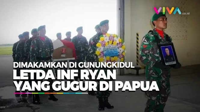 Proses Pemakaman Letda Inf Ryan Alferio yang Gugur di Papua