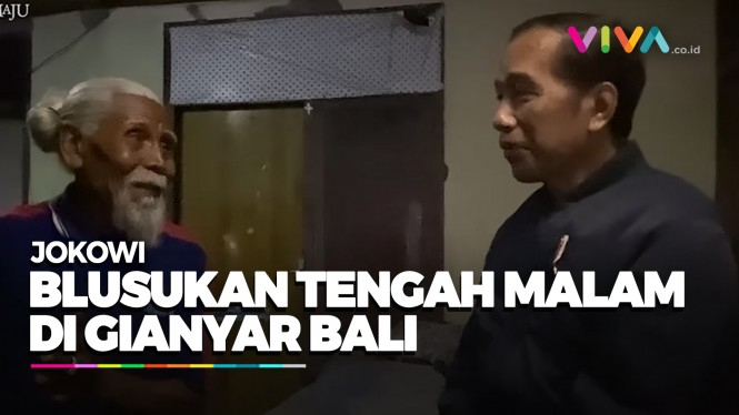 Blusukan Malam, Jokowi Bikin Warga Gianyar Nangis