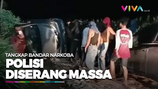 Polisi 'Digempur' Massa saat Tangkap Bandar Narkoba