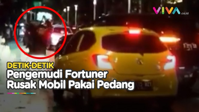 Aksi Arogan Pengemudi Fortuner, Pedang Melayang