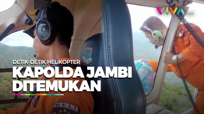 Momen TIM SAR Temukan Helikopter Kapolda Jambi