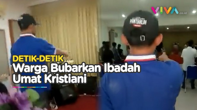 Video Dramatis Pembubaran Ibadah Umat Kristiani di Lampung