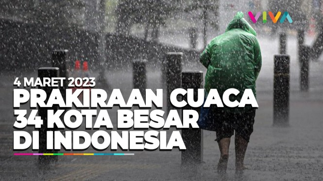 Prakiraan Cuaca 34 Kota Besar di Indonesia 4 Maret 2023