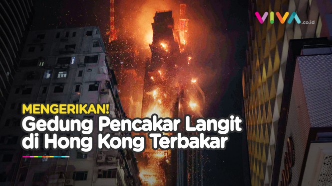 Gedung Raksasa Hong Kong Terbakar, Pecahan Api Berjatuhan