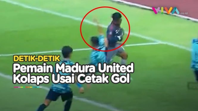 Momen Ricki Kolaps Usai Benturan Fatal PSIS vs Madura United
