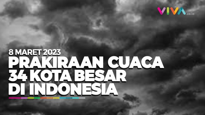 Prakiraan Cuaca 34 Kota Besar di Indonesia 8 Maret 2023