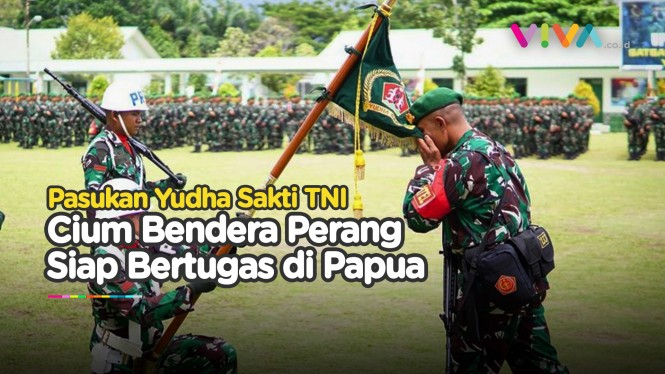 Cium Bendera Perang, Pasukan TNI Siap ke Papua