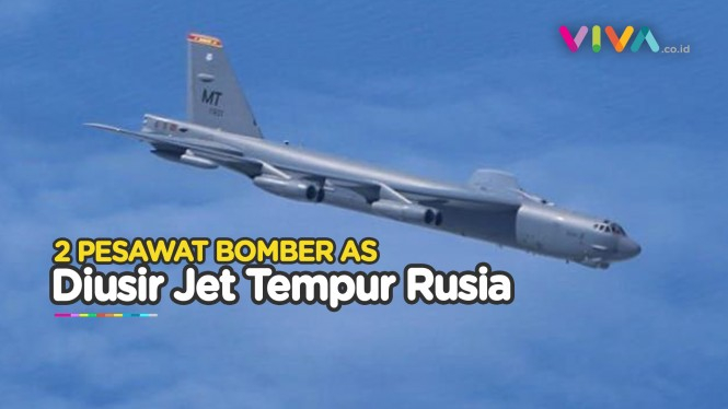 TEGANG! Jet Tempur Rusia Bikin 2 Pesawat Pembom AS Ngibrit