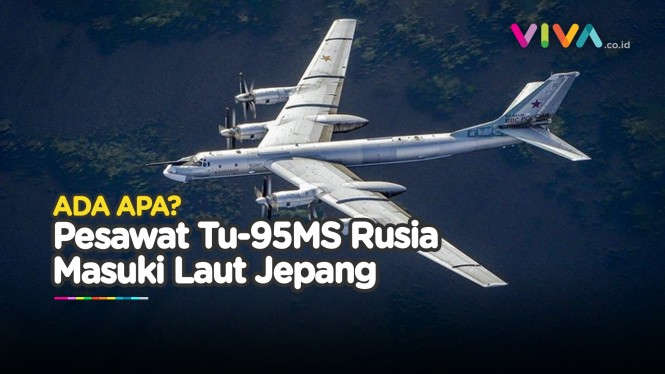 DUH! 2 Pesawat Pengebom Tu-95MS Rusia Masuk Laut Jepang