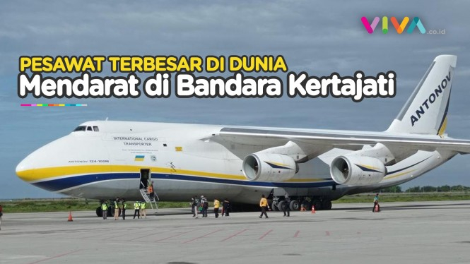 DETIK-DETIK Pesawat Raksasa Antonov Mendarat di Jawa Barat