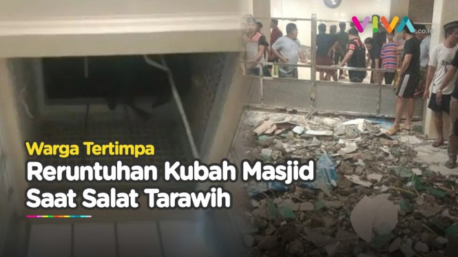 Kubah Masjid Menimpa Jemaah hingga Bersimbah Darah