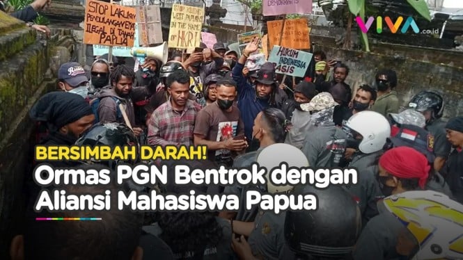 Bentrokan Berdarah Ormas PGN dan Aliansi Mahasiswa Papua