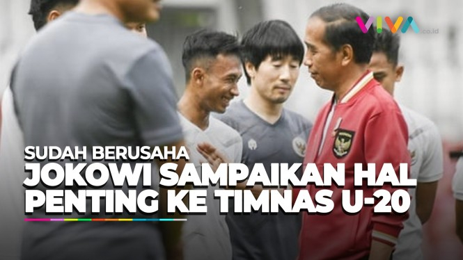 Menatap Para Pemain Timnas U-20, Jokowi Sampaikan ini
