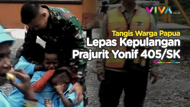 Prajurit Yonif 405/SK Bikin Tangis Masyarakat Papua Pecah