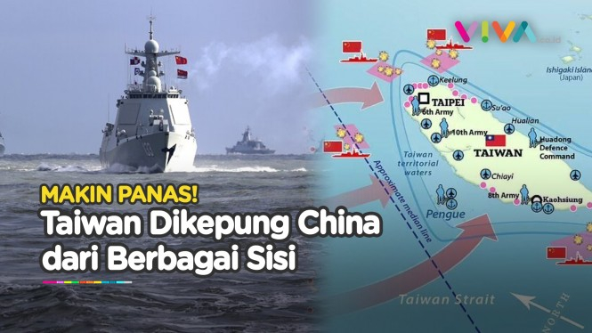 Taiwan Makin Terhimpit Jet Tempur dan Kapal Perang China