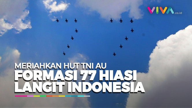 BIKIN TAKJUB! Atraksi Pesawat Tempur TNI AU di HUT ke-77