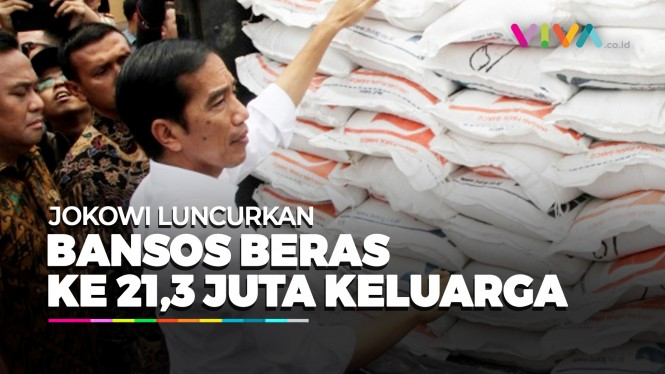 Jokowi Salurkan Bantuan Beras ke 21,3 Juta Keluarga