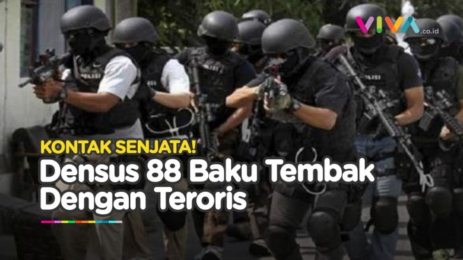 Baku Tembak Terjadi Antara Densus 88 Vs Teroris di Lampung