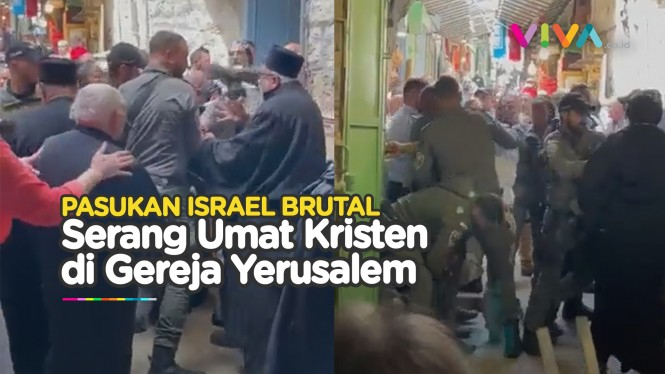 Pasukan Israel Serang Umat Kristen di Gereja Yerusalem