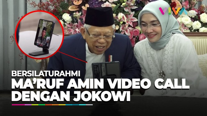 Mesranya Ma’ruf Amin Video Call dengan Jokowi