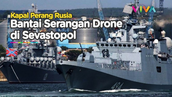 Kapal Perang Rusia Matikan Serangan Drone di Sevastopol