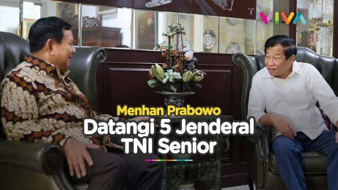 Momen Prabowo Sowan ke 5 Jenderal TNI Senior