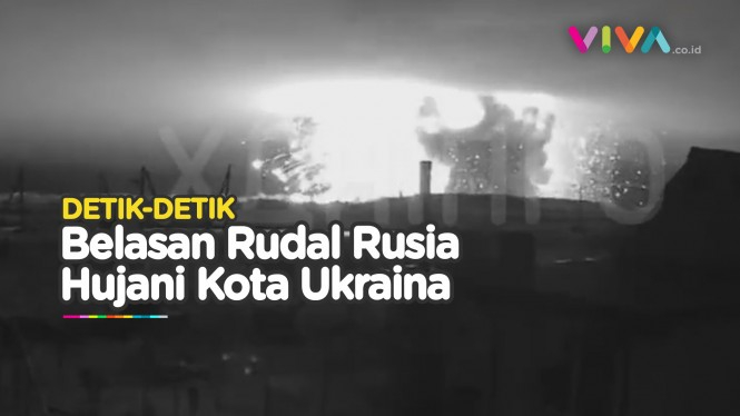 Ledakan Rudal Jelajah Rusia Porak-porandakan Kota Ukraina